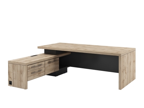 Стол руководителя с опорной тумбой Т-22.1000Л с блоком розеток Стол руководителя с опорной тумбой Т-22.1000Л с блоком розеток