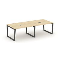 Style Project Стол переговорный SN-5T2.SPRG-044 Акация Лорка/Металл Антрацит/Заглушка Металл Антраци