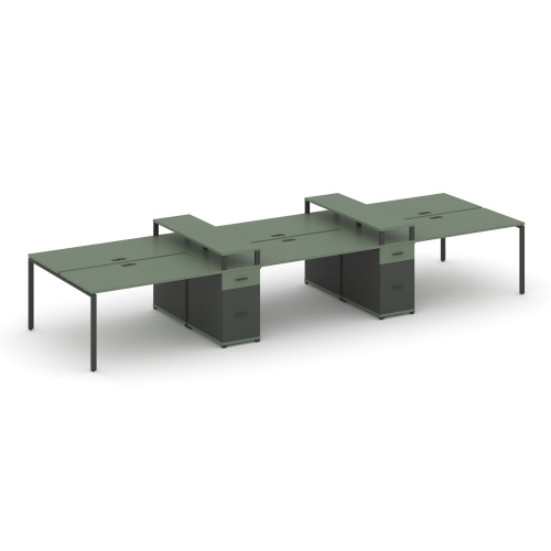 Бенч-система на 6 мест с 2 опорными тумбами Concept CN.DRS-471 фото 2 Бенч-система на 6 мест с 2 опорными тумбами Concept CN.DRS-471 фото 2