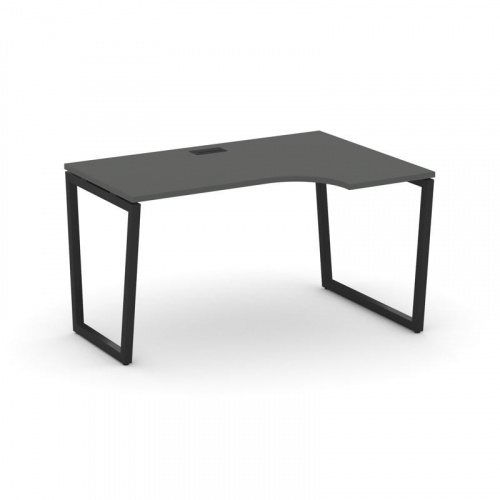 Style Project Стол рабочий эргоном. SN-4T2.SPA-001(R) Акация Лорка/Металл Антрацит/Заглушка Пластик фото 4