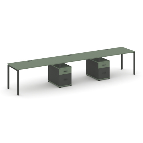 Бенч-система на 3 места с 2 опорными тумбами Concept CN.ORS-338 фото 2