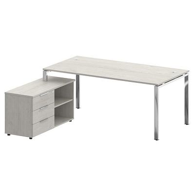 Стол руководителя с тумбой Metal System Direct БГ.СРТ-5.9 (L)
