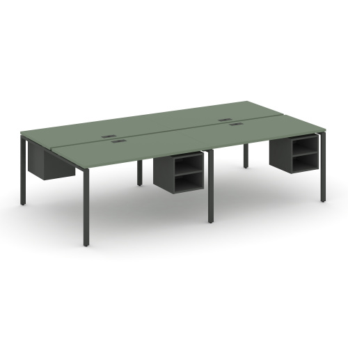 Бенч-система на 4 места с подвесными тумбами Concept CN.DRS-126 Бенч-система на 4 места с подвесными тумбами Concept CN.DRS-126