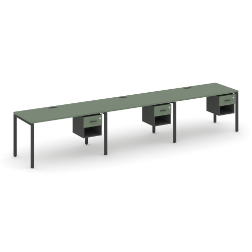 Бенч-система на 3 места с подвесными тумбами Concept CN.ORS-139 фото 2 Бенч-система на 3 места с подвесными тумбами Concept CN.ORS-139 фото 2