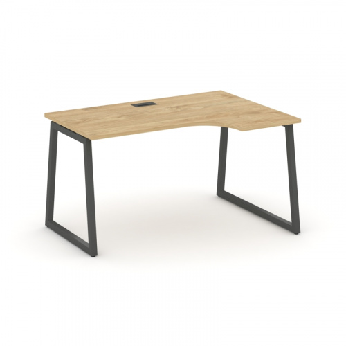 Style Project Стол рабочий эргоном. SN-4T1.SPA-022(R) Акация Лорка/Металл Антрацит/Заглушка Пластик фото 12