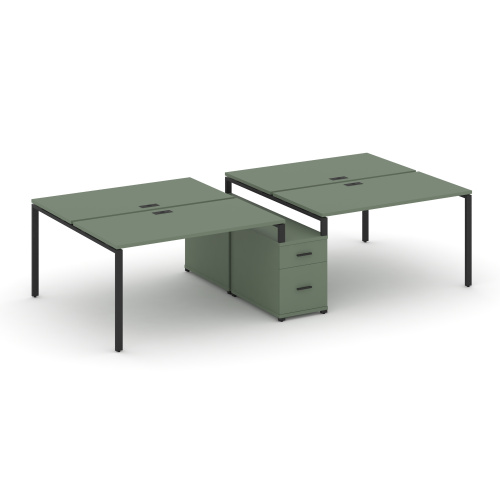 Бенч-система на 4 места с опорной тумбой Concept CN.DRS-316