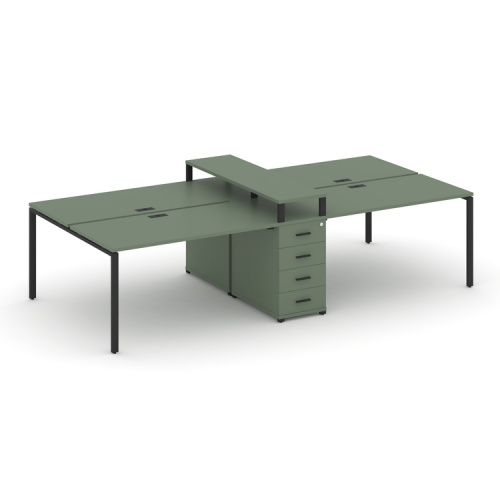 Бенч-система на 4 места с 1 опорной тумбой Concept CN.DRS-433 Бенч-система на 4 места с 1 опорной тумбой Concept CN.DRS-433