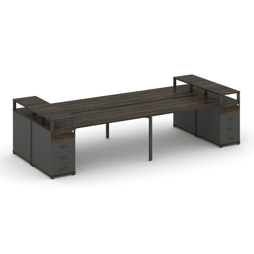 Бенч-система на 4 места с 2 опорными тумбами Concept CN.DRS-444 фото 3 Бенч-система на 4 места с 2 опорными тумбами Concept CN.DRS-444 фото 3