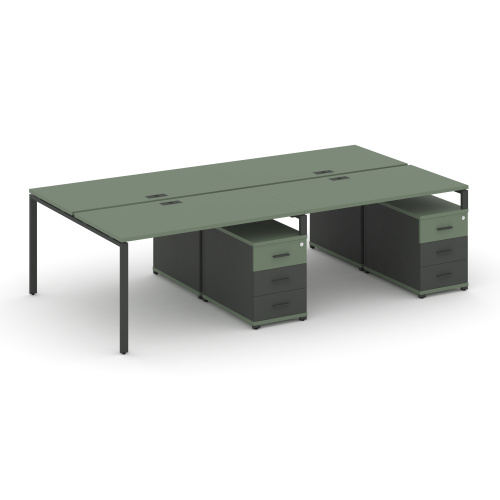 Бенч-система на 4 места с 2 опорными тумбами Concept CN.DRS-317 фото 2 Бенч-система на 4 места с 2 опорными тумбами Concept CN.DRS-317 фото 2