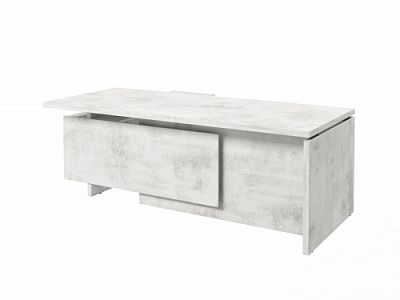 Стол с опорной тумбой FB-121R.DD Хромикс белый