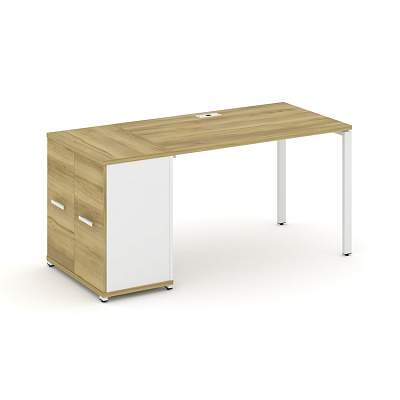 Стол офисный с опорным распашным шкафом Концепт CN.SP-218