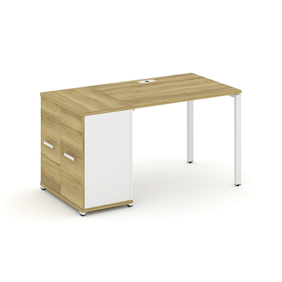 Стол офисный с опорным распашным шкафом Концепт CN.SP-217