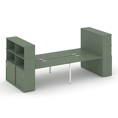 Бенч-система с опорными шкафами-купе Concept CN.DRS-288