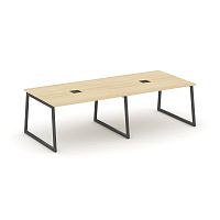 Style Project Стол переговорный SN-4T1.SPRG-043 Акация Лорка/Металл Антрацит/Заглушка Металл Антраци