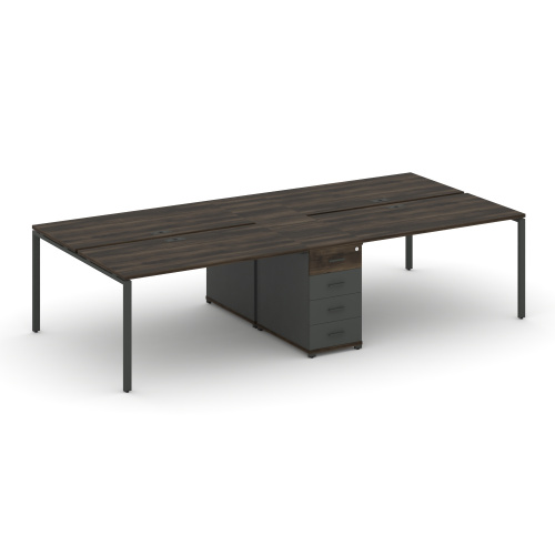 Бенч-система на 4 места с 1 опорной тумбой Concept CN.DRS-419 фото 3