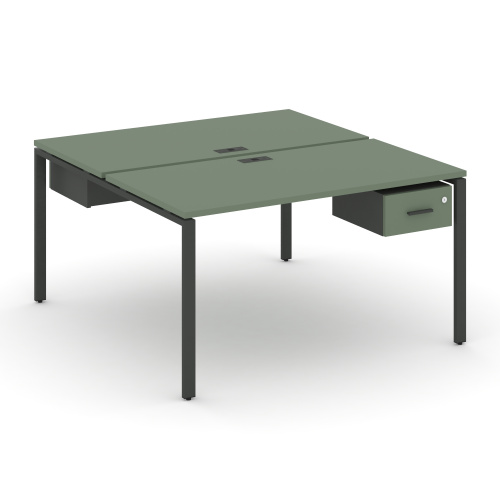 Бенч-система на 2 места с подвесными тумбами Concept CN.DRS-110 фото 2