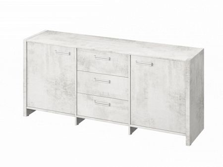 Тумба трехсекционная FI-13-01.D Хромикс белый