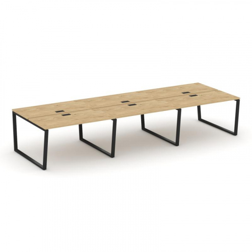 Style Project Рабочая станция 2-х сторон. SN-6T2.DRS-073 Акация Лорка/Металл Антрацит/Заглушка Пласт