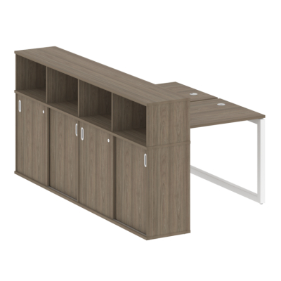 Бенч-система с шкафом-купе на О-обр. м/к Metal System Quattro 50БО.РС-СШК-4.1